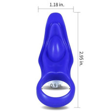 Эрекционное кольцо LoveToy Power Clit Cockring Stamina Blue