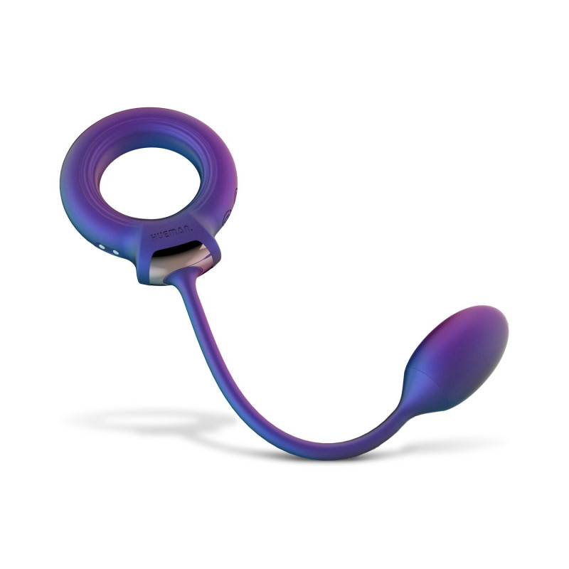 Ерекційне віброкільце з віброяйцем Hueman - Eclipse Anal Vibrator