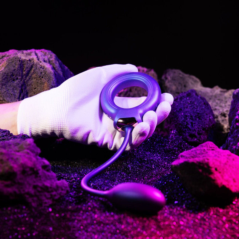 Ерекційне віброкільце з віброяйцем Hueman - Eclipse Anal Vibrator