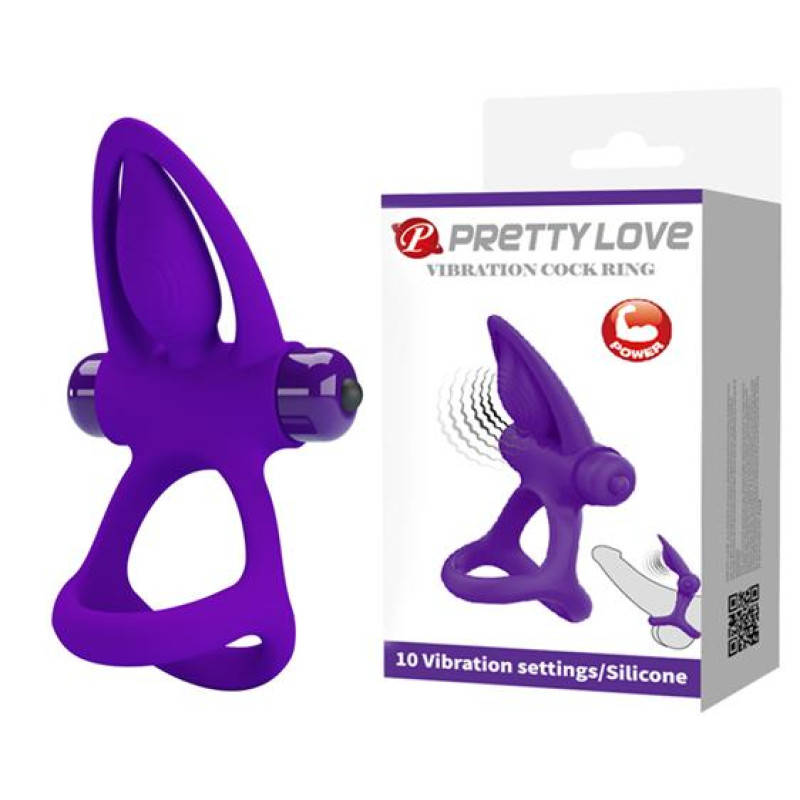 Ерекційне кільце Pretty Love Vibration Cock Ring Purple