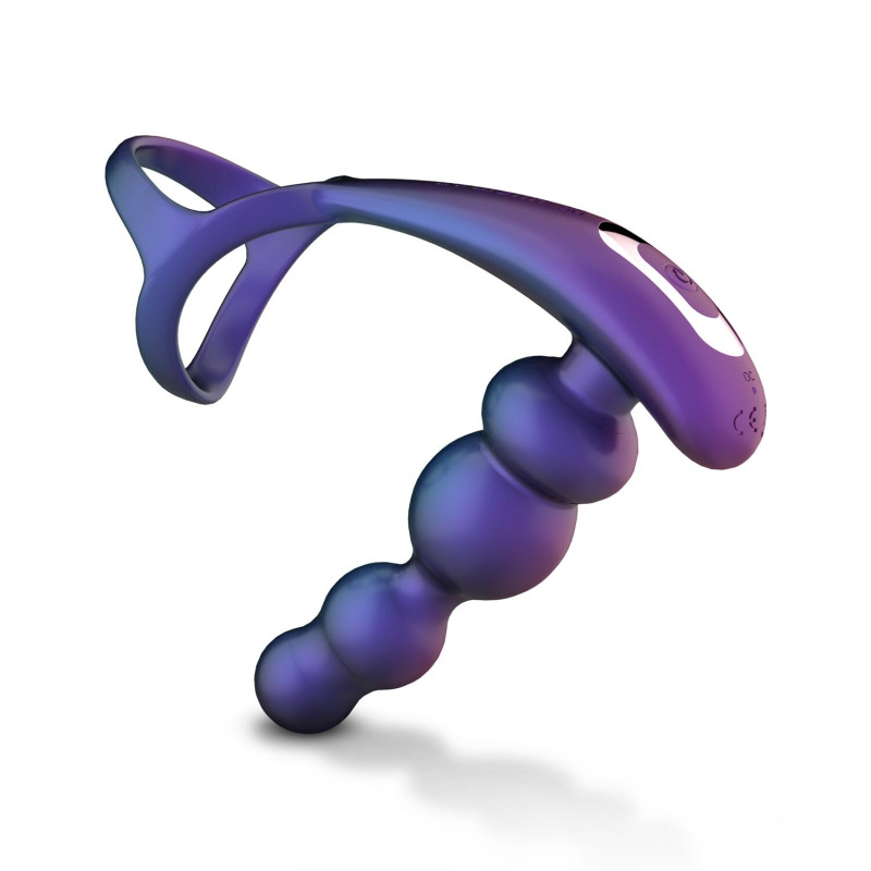 Анальний вібратор з ерекційним кільцем Hueman - Stellar Force Anal Beads with Cockring