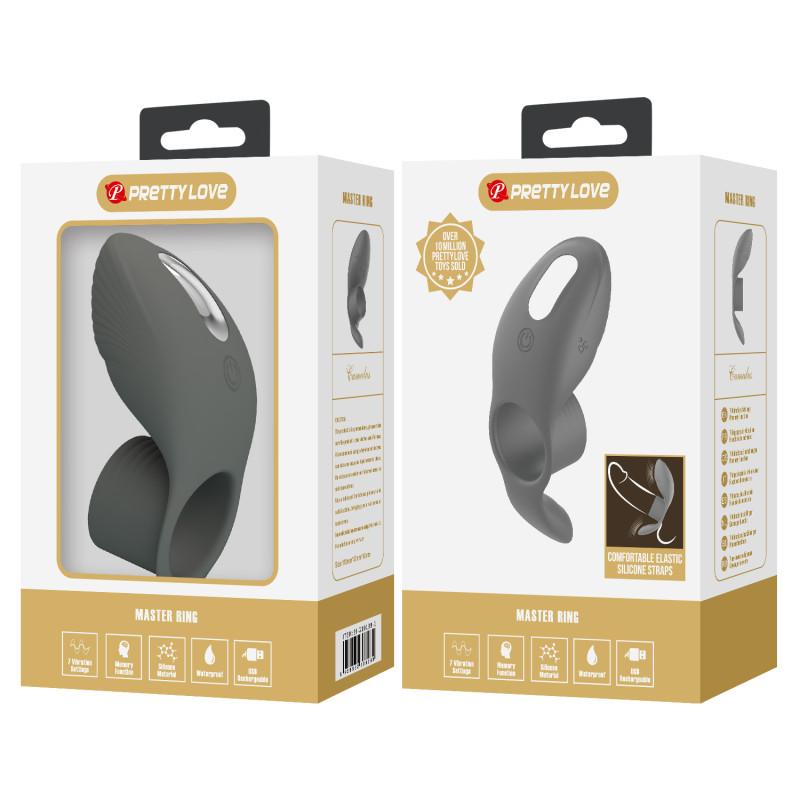 Эрекционное кольцо Pretty Love Master Ring Cock Ring Black