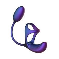 Віброяйце з ерекційним кільцем Hueman Halo Orbit, масаж яєчок, пульт ДК