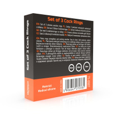 Эрекционные кольца Erospace Men’s Play Set Of 3 Cock Rings B7