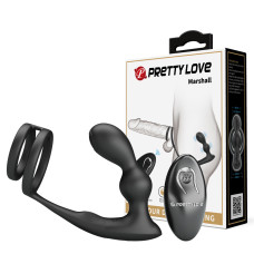 Эрекционное кольцо с анальной пробкой Pretty Love Marshal Penis Sleeve