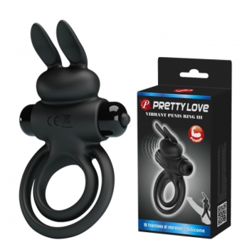 Ерекційне кільце Pretty Love Vibrant Penis Ring III Black