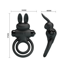 Ерекційне кільце Pretty Love Vibrant Penis Ring III Black