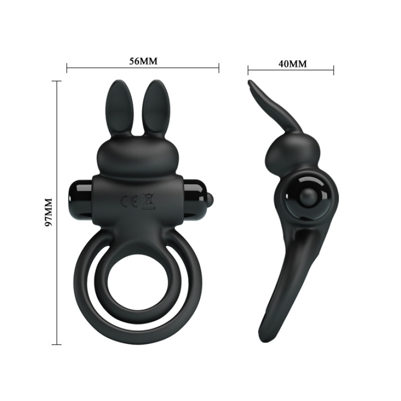 Ерекційне кільце Pretty Love Vibrant Penis Ring III Black