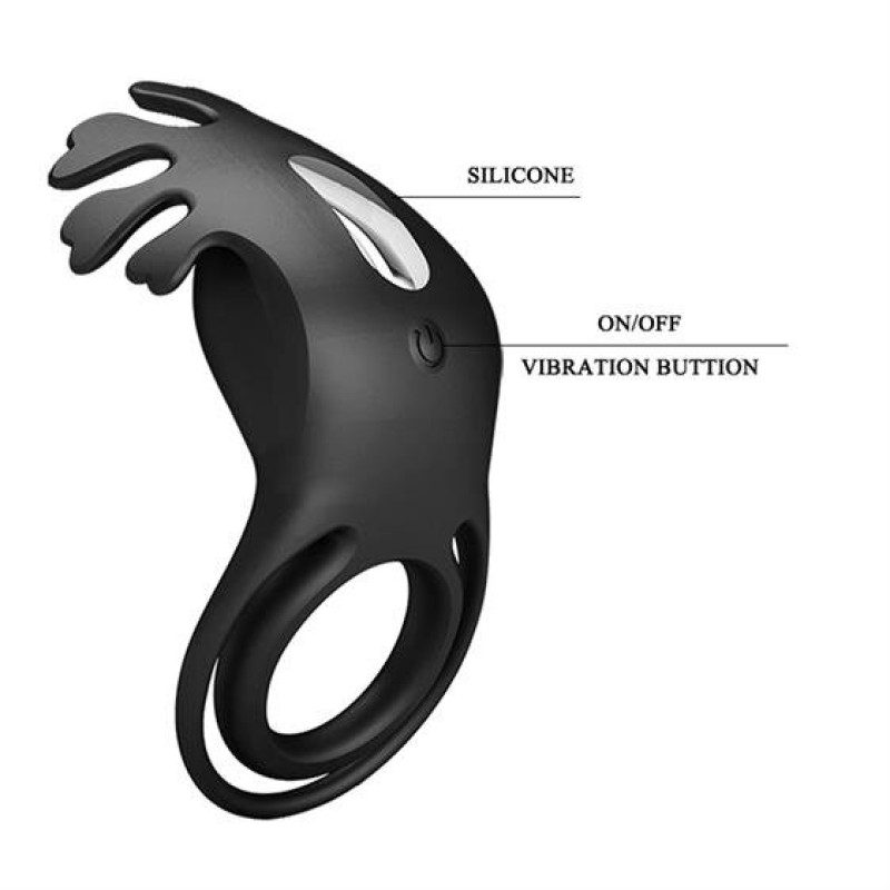 Ерекційне кільце Pretty Love Vibrant Penis Ring Ruben Black