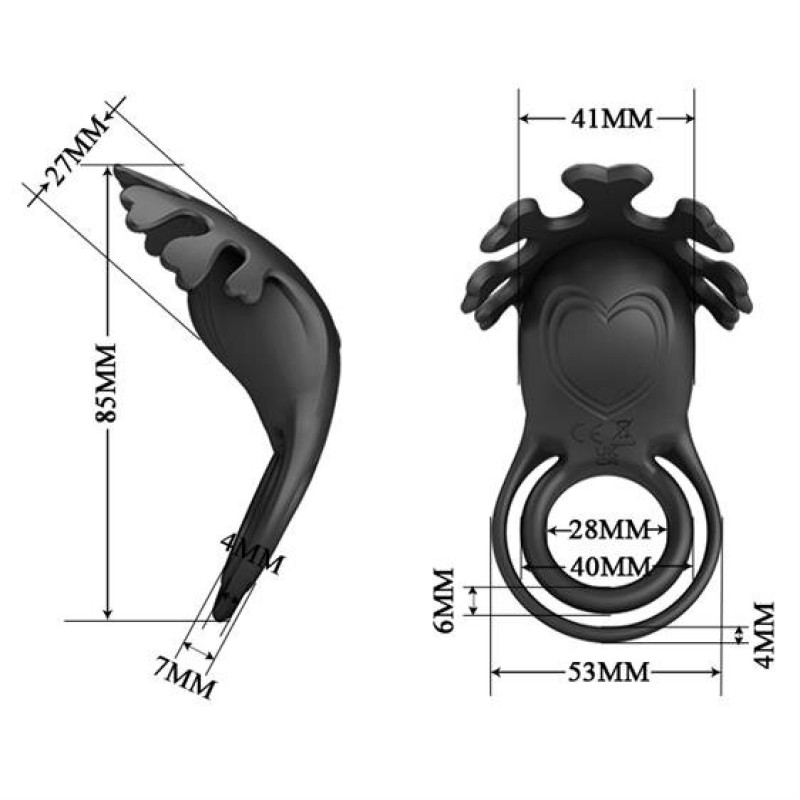 Ерекційне кільце Pretty Love Vibrant Penis Ring Ruben Black