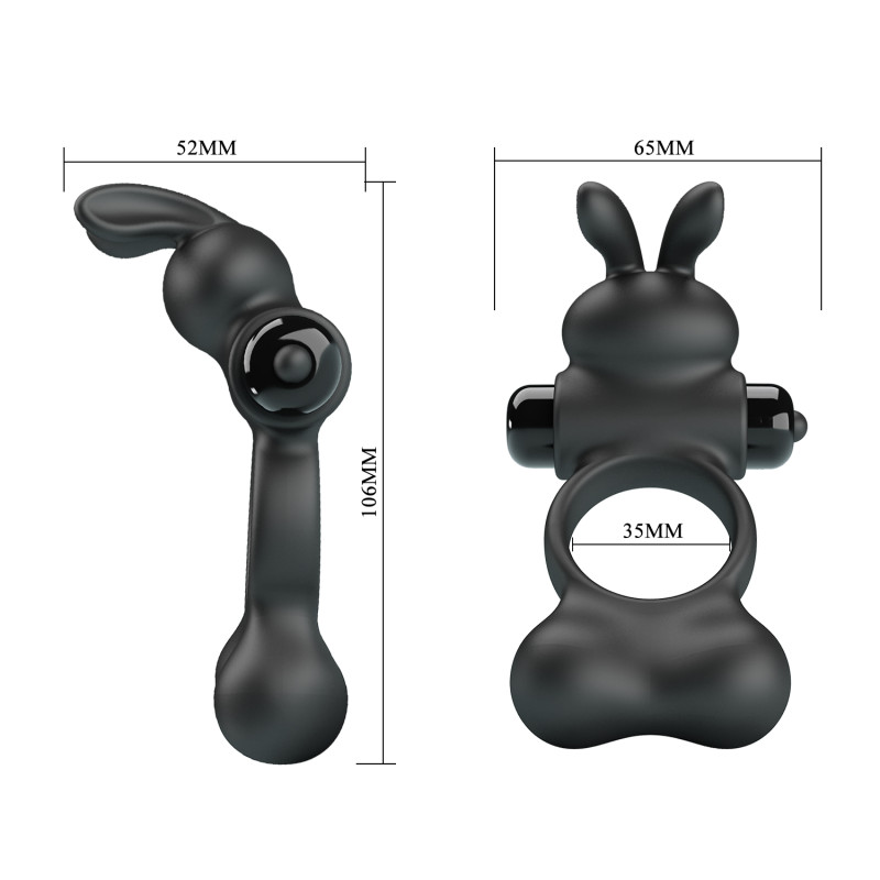 Ерекційне кільце Pretty Love Vibrant Penis Ring Yusuf Black