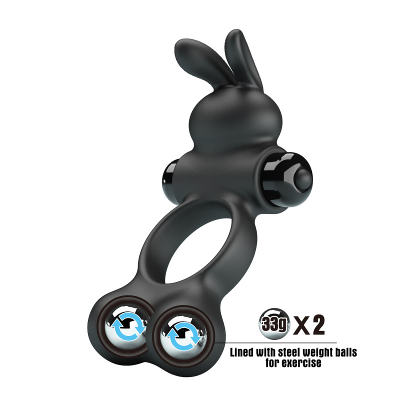 Ерекційне кільце Pretty Love Vibrant Penis Ring Yusuf Black