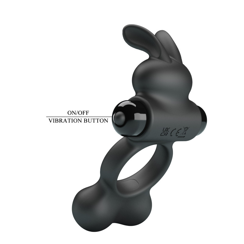 Ерекційне кільце Pretty Love Vibrant Penis Ring Yusuf Black