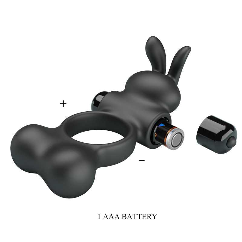 Ерекційне кільце Pretty Love Vibrant Penis Ring Yusuf Black