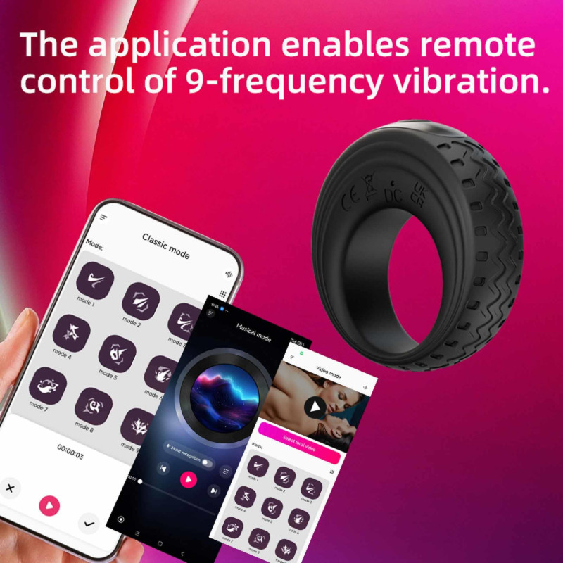 Виброкольцо B - Series Cute App-Controlled Vibrating Cock Ring