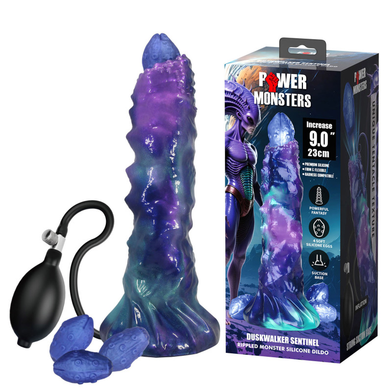 Надувной фэнтезийный фаллоимитатор Power Monsters DuskWalker Sentinel, 23 см