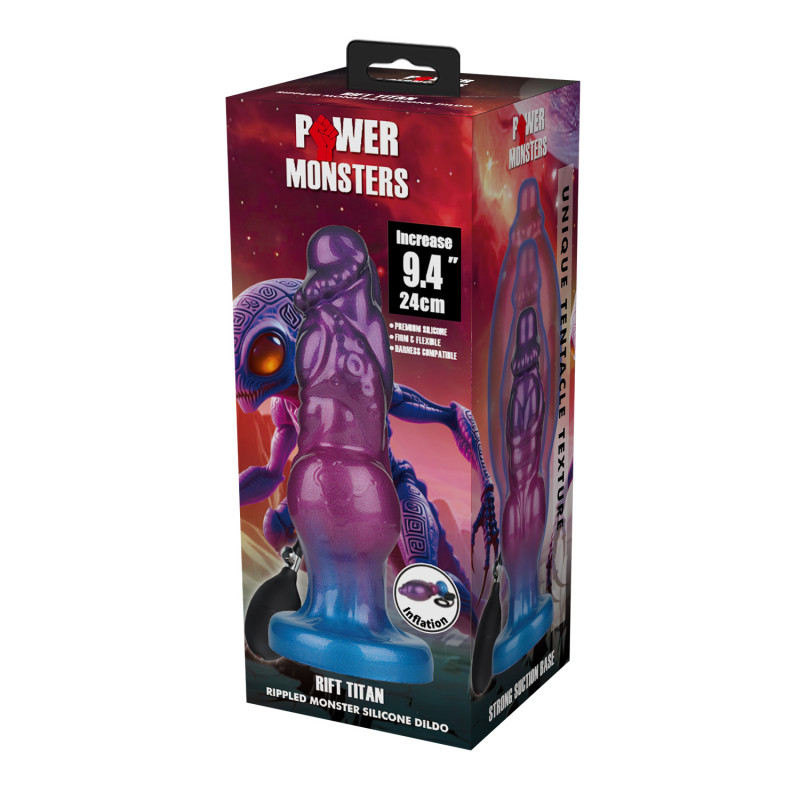 Надувной фэнтезийный фаллоимитатор Power Monsters Rift Titan, 24 см