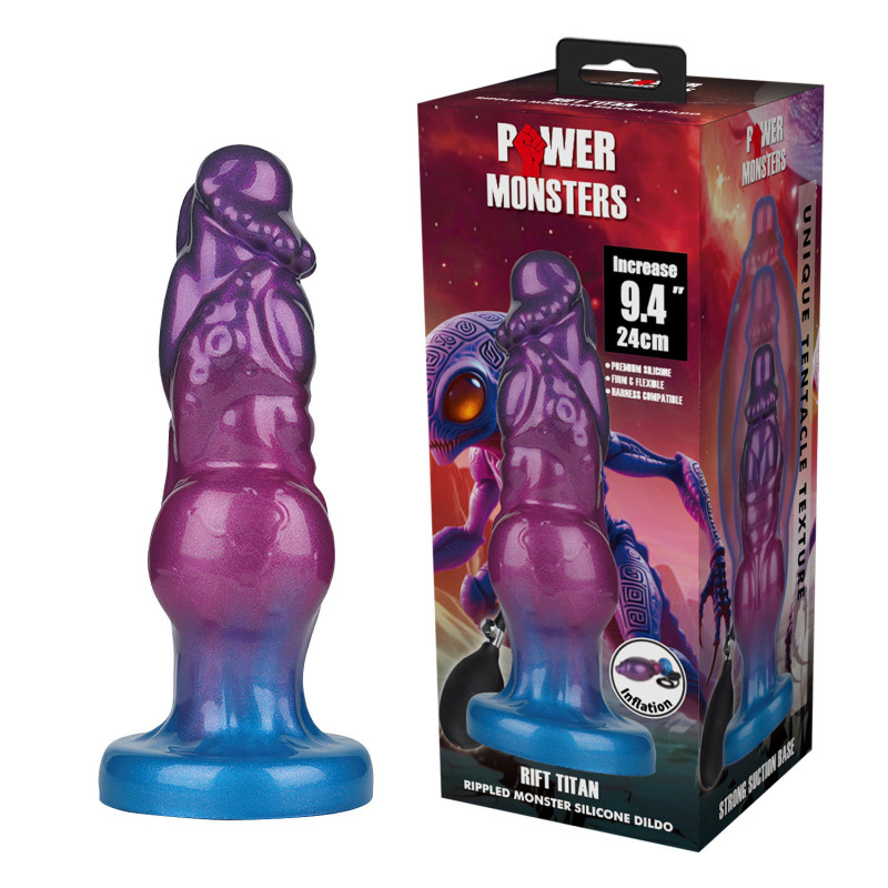 Надувной фэнтезийный фаллоимитатор Power Monsters Rift Titan, 24 см