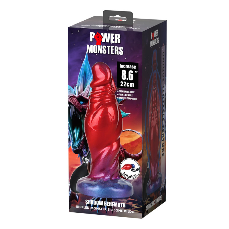 Надувной фэнтезийный фаллоимитатор Power Monsters Shadow Behemoth, 22 см