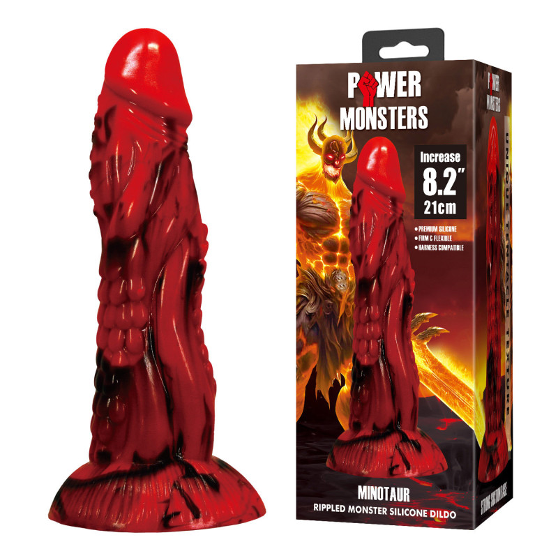 Фэнтезийный фаллоимитатор Power Monsters Minotaur, 21 см