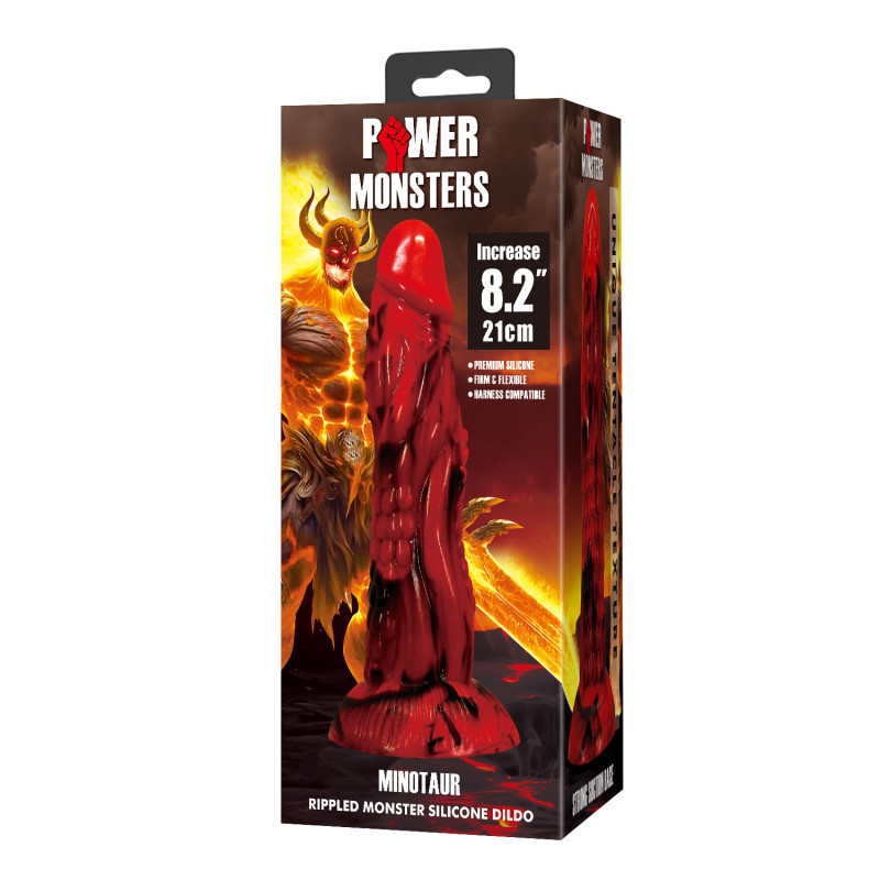 Фэнтезийный фаллоимитатор Power Monsters Minotaur, 21 см