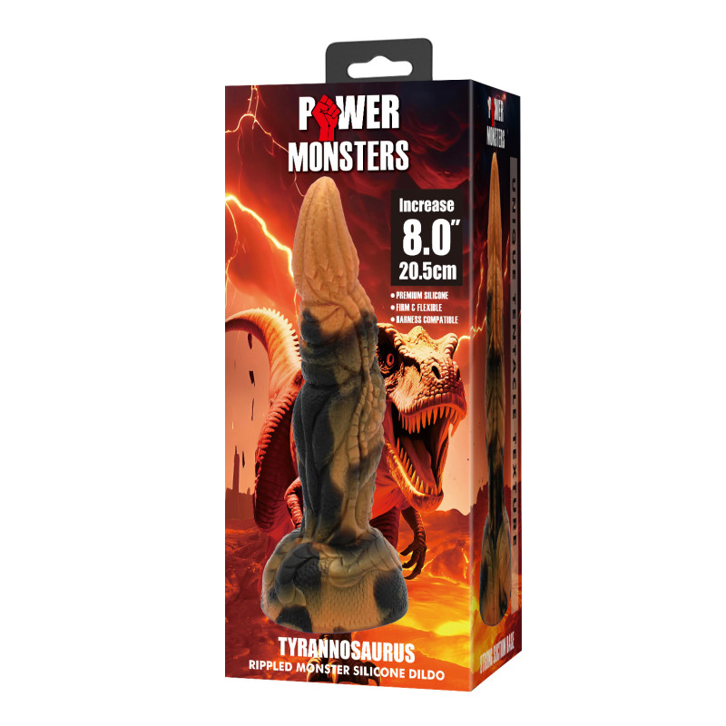 Фэнтезийный фаллоимитатор Power Monsters Tyrannosaurus, 20.5 см