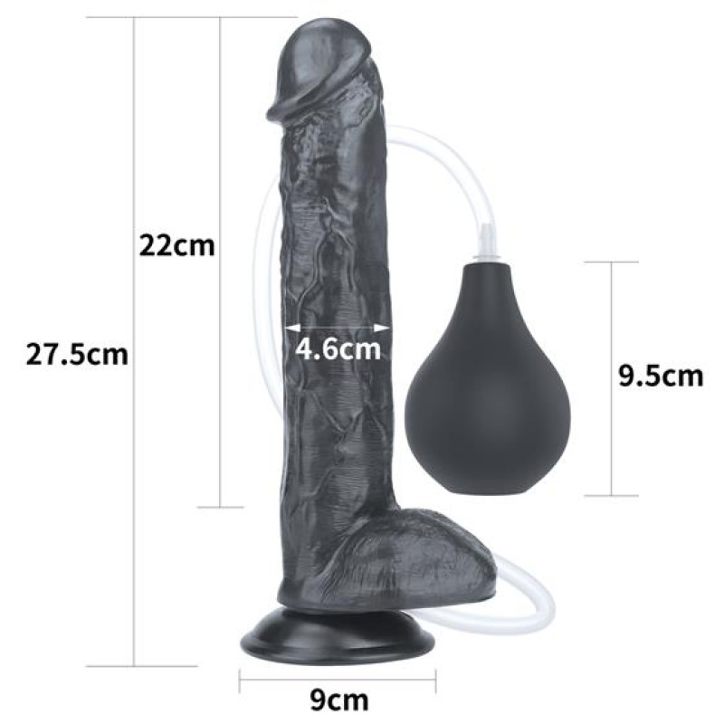 Фалоімітатор LoveToy Squirt Extreme Dildo 11 Black Фалоімітатор LoveToy Squirt Extreme Dildo 11 Black