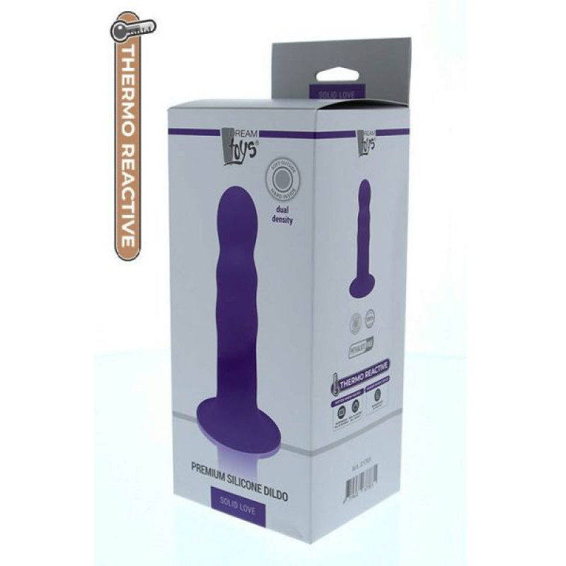 Фаллоимитатор термоактивный Dreamtoys Solid Love Ribbed Фиолетовый Фаллоимитатор термоактивный Dreamtoys Solid Love Ribbed Фиолетовый