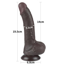 Фалоімітатор LoveToy Sliding-Skin Dual Layer Dong 7.5 992 Black
