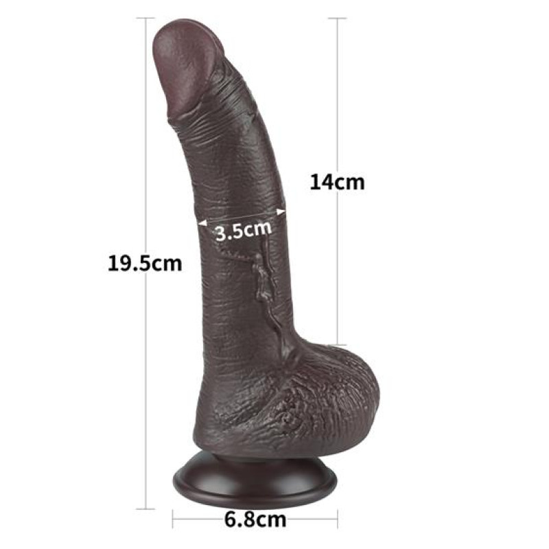Фалоімітатор LoveToy Sliding-Skin Dual Layer Dong 7.5 992 Black Фалоімітатор LoveToy Sliding-Skin Dual Layer Dong 7.5 992 Black