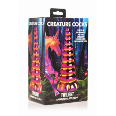 Фэнтезийный фаллоимитатор Creature Cocks Twilight Rainbow Glass Dildo