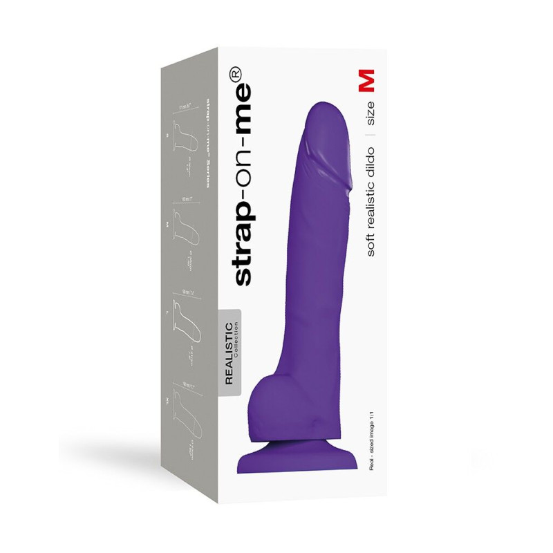 Реалістичний фалоімітатор Strap-On-Me SOFT REALISTIC DILDO Фіолетовий Size M Реалістичний фалоімітатор Strap-On-Me SOFT REALISTIC DILDO Фіолетовий Size M