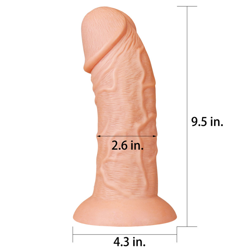 Фалоімітатор LoveToy Realistic Curved Dildo 9.5 Тілесний