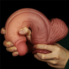 Фалоімітатор LoveToy Dual-Layered Silicone Cock 10 Brown