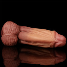Фалоімітатор LoveToy Dual-Layered Silicone Cock 10 Brown