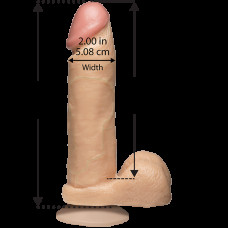 Фаллоимитатор Doc Johnson The Realistic Cock 8 inch White - PVC, Vack-U-Lock, диаметр 5,1 см