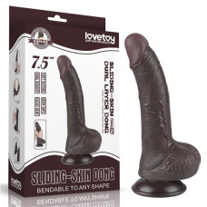 Фалоімітатор LoveToy Sliding-Skin Dual Layer Dong 7.5 992 Black