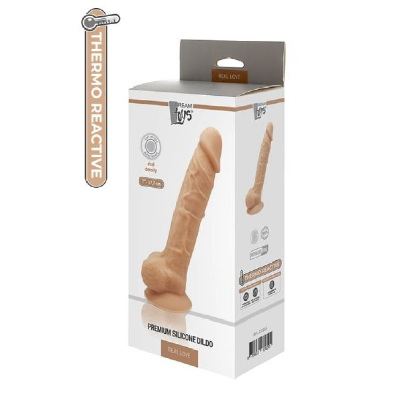 Фалоімітатор термоактивний Dreamtoys Real Love 7 Тілесний Фалоімітатор термоактивний Dreamtoys Real Love 7 Тілесний