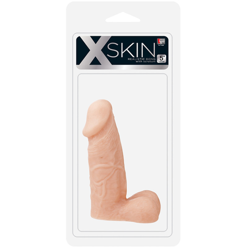 Фаллоимитатор Dreamtoys XSKIN 5 PVC DONG Телесный