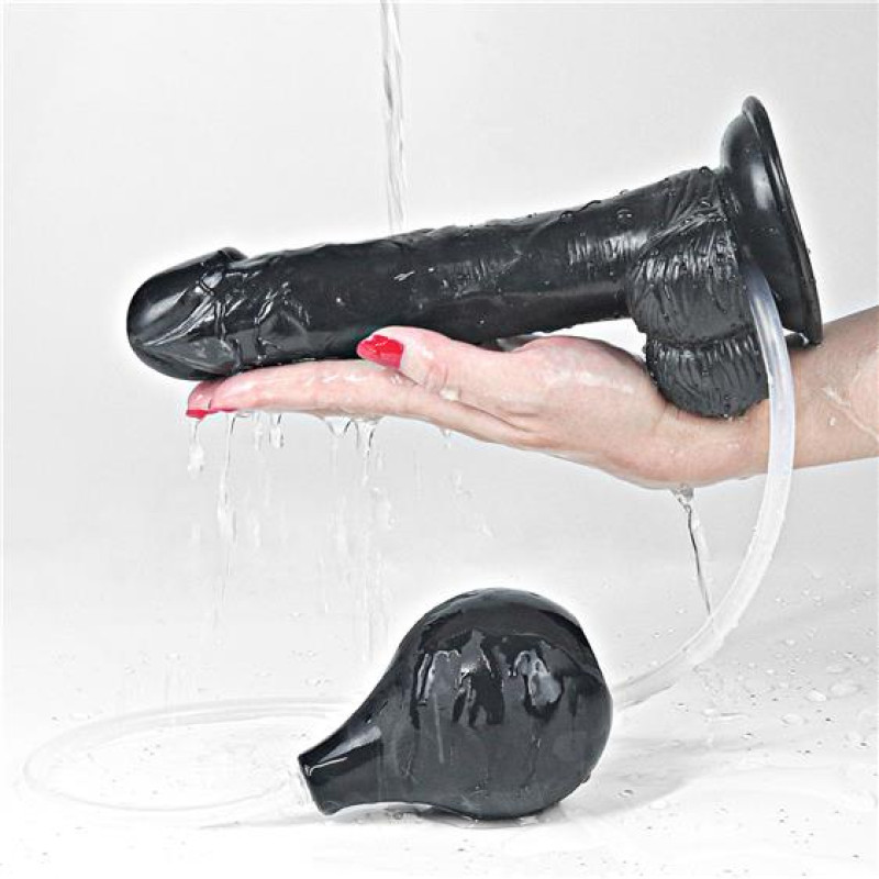 Фалоімітатор LoveToy Squirt Extreme Dildo 9 Black Фалоімітатор LoveToy Squirt Extreme Dildo 9 Black