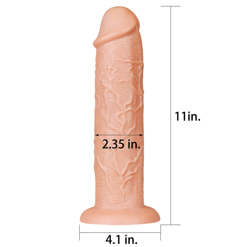 Фалоімітатор LoveToy Realistic Long Dildo 11 Тілесний