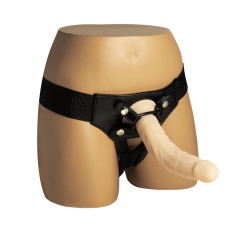 Фаллоимитатор Naked Addiction - 9″ Silicone Dual Density Bendable Dildo Vanilla, виброшар в подарке