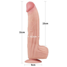 Фалоімітатор LoveToy Sliding-Skin Dual Layer Dong 12 Flesh