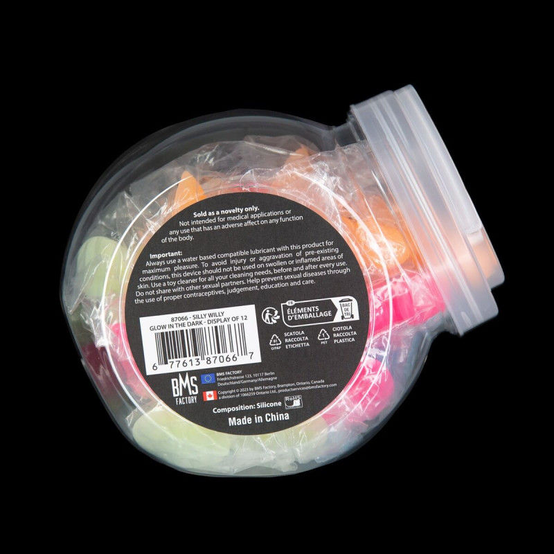 Набір фалоімітаторів ADDICTION Silly Willy Glow in the Dark 12 шт Набір фалоімітаторів ADDICTION Silly Willy Glow in the Dark 12 шт