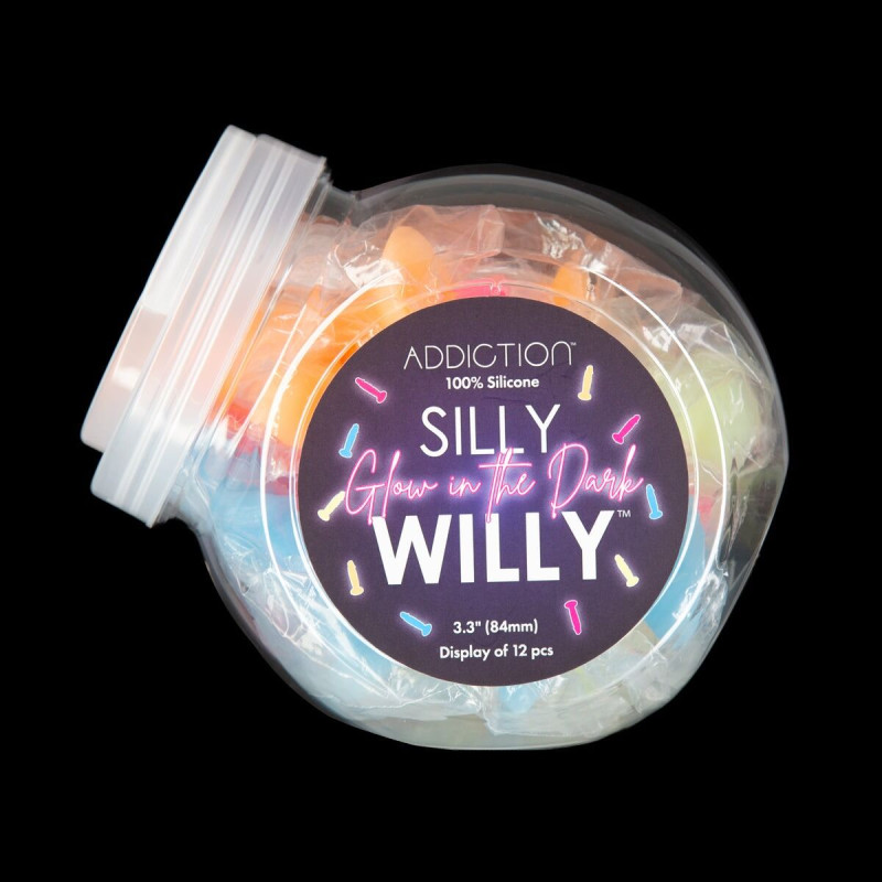 Набір фалоімітаторів ADDICTION Silly Willy Glow in the Dark 12 шт Набір фалоімітаторів ADDICTION Silly Willy Glow in the Dark 12 шт
