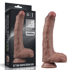 Фаллоимитатор LoveToy Dual-Layered Silicone Cock 8.5 Brown 660