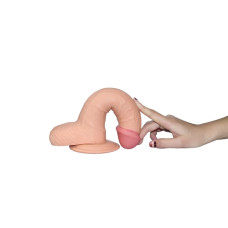 Фаллоимитатор с мошонкой LoveToy The Ultra Soft Dude 8.8 Телесный