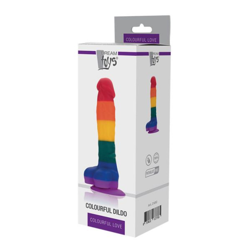 Райдужний фалоімітатор Dreamtoys Colourful Love Dildo 17.5 см Райдужний фалоімітатор Dreamtoys Colourful Love Dildo 17.5 см