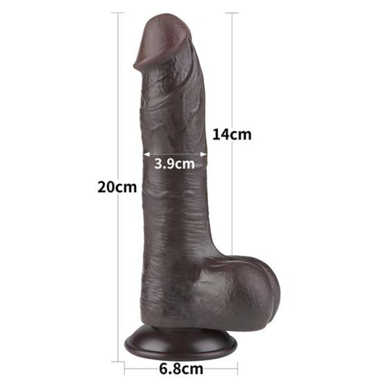 Фалоімітатор LoveToy Sliding-Skin Dual Layer Dong 8 995 Black Фалоімітатор LoveToy Sliding-Skin Dual Layer Dong 8 995 Black