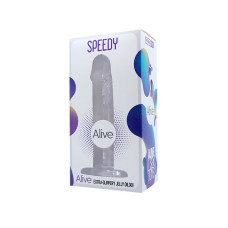 Прозорий фалоімітатор і насадка для страпона Alive Jelly Dildo Speedy, ТПЕ, довжина 17,8 см